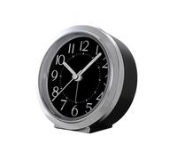 CHENGAIJIAN Despertador Reloj Despertador de Escritorio, Reloj de Asiento Que Brilla en la Oscuridad, silencioso, Alarma for Dormitorio, Uso for Estudiantes, Despierta a los Dioses(Silver/Black)