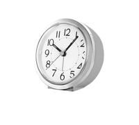 CHENGAIJIAN Despertador Reloj Despertador de Escritorio, Reloj de Asiento Que Brilla en la Oscuridad, silencioso, Alarma for Dormitorio, Uso for Estudiantes, Despierta a los Dioses(Silver/White)