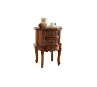 CHENGAIJIAN Mesa Auxiliar de sofá Vintage American Country Solid Wood Oval Side Table End Table Coffee Table Bedside Cabinet Telephone Table Mesa Auxiliar