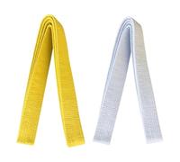 ChengChengJin 2 cinturones de karate, mezcla de algodón y poliéster duraderos, cinturones de artes marciales para entrenadores, enseñanza, práctica, competición