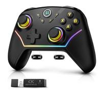 CHENGDAO Controlador Inalámbrico 2.4G para PC/Windows (10/11), Compatible con Switch/OLED/Lite/Android, Joysticks de Efecto Hall, Iluminación RGB, Batería Larga de 1200mAh
