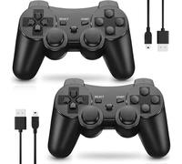 CHENGDAO Mando para PS3 2 Pack Mando Inalámbrico para PS3 Wireless Controlador con Doble Vibración, Gyro Axis, Mando para PS3 Gamepad Joystick con 2 cables de carga