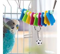 CHENGGONG Cuerda Colgante de Hierro, Colorido, Duradero, para Masticar, morder, pájaro, Juguete para Masticar, Juguete para pájaros, para pájaros, Mascotas