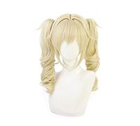 chenghuax Adecuado for yuanshen Cosplay Wig Rizado Doble Cola de Caballo (Color : As Show, Size : One Size)