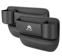 CHENGJIANSHANGMAO 2 Piezas Organizador Asiento Coche para Citroen Nemo Estate 2009-2020, Relleno Hueco Lateral Caja Almacenamiento Portavasos Accesorios Auto,Black