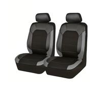 CHENGJIANSHANGMAO Fundas de Asiento Delanteros Coche para Dacia Manifesto (Concept) 2023, Cuero PU Transpirables Protectores Cubreasientos Airbag Compatibles,Grey