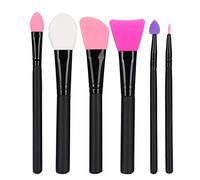 Chenglanhsjg Cepillo Facial de Silicona, aplicador con Mango de Madera para líquidos, pastas, Productos similares al Barro, aplicación Uniforme, hipoalergénico, diseño Duradero