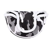 chengong Casco de Palo de Golf, Cubierta de Putter semicircular, Cuero de PU Hebilla magnética Impermeable 13x9x3cm para Principiantes Golfistas Lovers(Camouflage Gray)