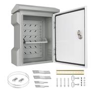 CHENGPI Armario de Distribución de Acero Inoxidable Caja Industrial, Caja Estanca Exterior Electrica con Cerradura de Llave, Caja de Distribución Industrial - 450x350x150MM