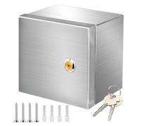 CHENGPI Armario Electrico de Acero Inoxidable 304, Caja Distribucion Electrica con Cerradura, Caja Cuadro Electrico Exterior Impermeable 160 * 130 * 120MM