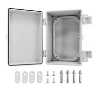 CHENGPI Armario Eléctrico Exterior, Cajas Eléctricas Exteriores Impermeables, IP65 Caja Eléctrica Montada En La Pared, Carcasa De Plástico ABS Con Cerradura, 400x300x170MM