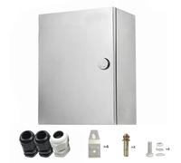 CHENGPI Caja de Conexiones Externa de Acero Inoxidable,Caja Electrica Exterior,Caja estanca,Caja de Proyecto de Pared Electrónica con Placa de Montaje Aislada| 60x50x20CM