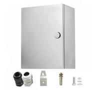 CHENGPI Caja de Conexiones Externa de Acero Inoxidable,Caja Electrica Exterior,Caja estanca,Caja de Proyecto de Pared Electrónica con Placa de Montaje Aislada| 30x25x14CM