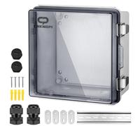 CHENGPI Caja Distribución Eléctrica IP65, Registro ABS, Empalmes, Interruptor De Cableado, Plástico De Bricolaje, 210×210×130MM