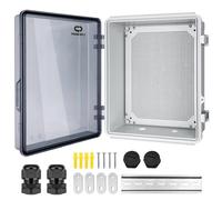 CHENGPI Caja Distribución Eléctrica IP65, Registro ABS, Empalmes, Interruptor De Cableado, Plástico De Bricolaje, 300×400×170MM