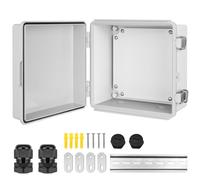 CHENGPI Caja Electrica Exterior, IP65 Caja Cuadro Electrico, Caja de Derivación de Montaje en Superficie, Caja Registro Electrico, 210×210×130MM