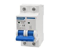 CHENGPI Interruptor de Circuito Fotovoltaico de DC 2P 16A,Solar Mini Disyuntor para Sistema de Energía Solar y Sistema de Comunicación