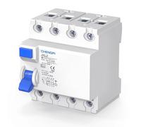 CHENGPI Interruptor Diferencial, Interruptor FI, Tipo A 63A, 30mA, 4P, Interruptor Diferencial Auto Rearmable, Interruptor Diferencial Rearme Automatico