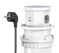 CHENGPI Regleta Empotrable de Corriente Empotrada Tipo Elevador con Carga Inalámbrica, Regleta de Enchufes Empotrada con Tomas de Corriente, USB, Tipo C, Enchufe Escritorio para Cocina, Oficina