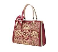 chengshao Bolso de hombro for mujer, bolso cruzado for oficina, mediano, bufanda seda cuero dividido, bolsillo estampado for mamá(953330F1C)