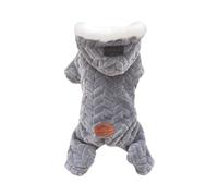 chengshao Mono cálido de Invierno for Perros, Ropa a Prueba Viento for pequeños, Chaqueta for Chihuahua, Disfraces Yorkie, Abrigo Shih Tzu, Trajes for caniche(Gray,M)