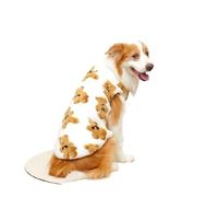 chengshao Ropa de Invierno for Cachorros XS-9XL a la Moda, suéter con patrón Oso Bonito for Perros, Chaleco cálido Lana, Suministros for Mascotas, Regalo Año Nuevo Pitbull(White,7XL)