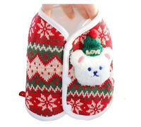 chengshao Ropa de Invierno for Perros 2025, cárdigan, Abrigo for Mascotas, Chaqueta for Gatos, Chaleco for Chihuahua, Bulldog francés, Ropa navideña, Disfraz for Cachorros(Red,XXL)