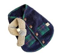 chengshao Ropa de Invierno for Perros 2025, cárdigan, Abrigo for Mascotas, Chaqueta for Gatos, Chaleco for Chihuahua, Bulldog francés, Ropa navideña, Disfraz for Cachorros(Blue and Scarf,XXL)