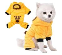 chengshao Ropa Suave y cálida for Perros, Monos de Forro Polar for Mascotas, Ropa for Cachorros pequeños, Gatos, Chihuahuas, Yorkshire, Abrigos Disfraz(Lion,XS(Old))