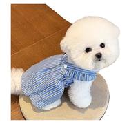 chengshao Vestidos de Verano for Cachorros, Tirantes a la Moda, Ropa for Perros, Vestido for Mascotas, for, Chihuahua, Bulldog Francés, Falda a Rayas, Chaleco for Gatos(White 1,L)