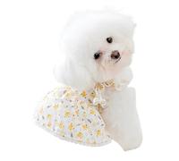 chengshao Vestidos de Verano for Cachorros, Tirantes a la Moda, Ropa for Perros, Vestido for Mascotas, for, Chihuahua, Bulldog Francés, Falda a Rayas, Chaleco for Gatos(Yellow 1,L)