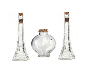 CHENGXINWENHUA Unity Sand Ceremony Set de tarros decorativos hechos a mano (2 libras)