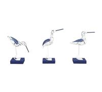 ChengyuWei Seagull Figurine, Seagull Statue for Home r, Handcrafted Wooden Seabird Sculp with Iron Base, Vivid Exquisite Seagull Desk Ornament for heme,