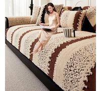 Chenilla Suave Funda Sofa Chaise Long 1 2 3 4 Plazas, Textura Gruesa Sólida, Antideslizantes Universales Fundas Protector Cubre Sofa(G,90x210cm)