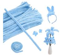 Chenille Craft Stems - Bendable Pipe Sticks | 30cm Craft Stems with Anti Shedding Fibers, Polyester Fiber Material with Flexible Core, DIY Art Supply Set for Floral Arrangement Decoration Activity