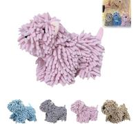 Chenille Fuzzy Towel Balls,Cute Cartoon Dog Plush Fuzzy Ball Hand Towel, Cute 3D Design, Funny Hand Towels Gift for Dog Lovers,for Bathroom Kitchen(Pink)