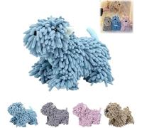 Chenille Fuzzy Towel Balls,Cute Cartoon Dog Plush Fuzzy Ball Hand Towel, Cute 3D Design, Funny Hand Towels Gift for Dog Lovers,for Bathroom Kitchen(Blue)