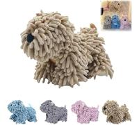 Chenille Fuzzy Towel Balls,Cute Cartoon Dog Plush Fuzzy Ball Hand Towel, Cute 3D Design, Funny Hand Towels Gift for Dog Lovers,for Bathroom Kitchen(Brown)