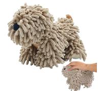 Chenille Hand Towel - Cartoon Dog Shaped Fuzzy Ball | Highly Absorbent Decorative Household Animal Cloth for Bathroom Kitchen, Soft Quick Dry Hanging Kids Adults Cleaning Home Accessory