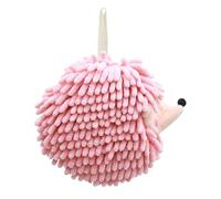 Chenille Hand Towel - Fuzzy Ball Bathroom Decor, Microfiber Hedgehog Drying Cloth with Hanging Loop, Ultra Absorbent Quick Dry Fabric, Ideal for Guest Bathrooms Kitchen Sink and Workplace Use