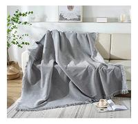 Chenille Lanza MANUNA con ENCENDIDAS, Todos LOS LANGES COMBA COZADOS SOMBRES para LA Caja del Sofa Sofa Cama DE LA Caja del Cama (Gris Claro, 180x300cm)