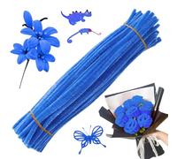 Chenille Pipe Cleaners, Bendable Craft Stems, Anti Shedding Toy Pipe Cleaners with Flexible Wire, Floral Craft Supplies, Colorful Chenille Stems with Soft Texture, Pipes Cleaner for Classroom