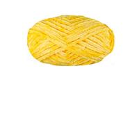 Chenille Yarn 100g/ball Chenille Velvet Yarn Knitting Thick Warm Crochet Knitting Fluffy Yarns For DIY Blanket Bag Hat Scarve Clothe Gloves(Yellow)
