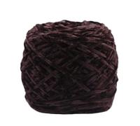 Chenille Yarn 240g Chunky Chenille Yarn Ball For Hand Knitting Dolls Scarf Sweater Slippers Diy Golden Velour Crochet Thread Glossy Soft Warm(Black coffee 38)