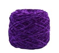 Chenille Yarn 240g Chunky Chenille Yarn Ball For Hand Knitting Dolls Scarf Sweater Slippers Diy Golden Velour Crochet Thread Glossy Soft Warm(Deep Purple 35)