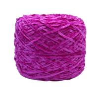 Chenille Yarn 240g Chunky Chenille Yarn Ball For Hand Knitting Dolls Scarf Sweater Slippers Diy Golden Velour Crochet Thread Glossy Soft Warm(Pink Purple 40)