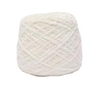 Chenille Yarn 240g Chunky Chenille Yarn Ball For Hand Knitting Dolls Scarf Sweater Slippers Diy Golden Velour Crochet Thread Glossy Soft Warm(Milk White 02)
