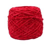 Chenille Yarn 240g Chunky Chenille Yarn Ball For Hand Knitting Dolls Scarf Sweater Slippers Diy Golden Velour Crochet Thread Glossy Soft Warm(Two Red 30)
