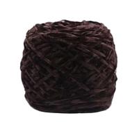 Chenille Yarn 240g/pcs Chunky Chenille Yarn For Hand Knitting Shoes Hats Pillowcases Scarf Plain Crochet Glossy Puffy Warm Comfortable Winter(38 black coffee)
