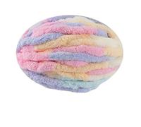 Chenille Yarn 250g/Ball Multicolor Chenille Yarns For Knitting And Crochet Blanket Cushion Chunky Thick Line Soft Warm Crochet Yarn Scarf Line(Marshmallows)